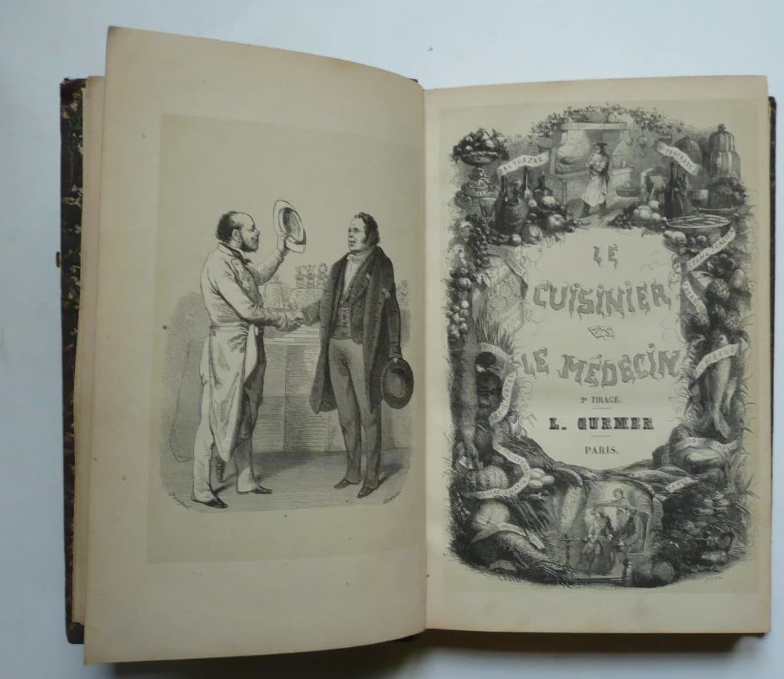 Le Cuisinier et le Médecin et le Médecin et le Cuisinier ou l'art de conserver ou de rétablir sa santé. 1855 - Image 2