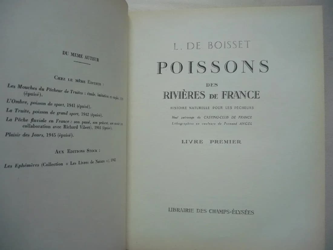 Poissons des Rivières de France - Histoire naturelle pour les pêcheurs. L de Boisset - Image 4