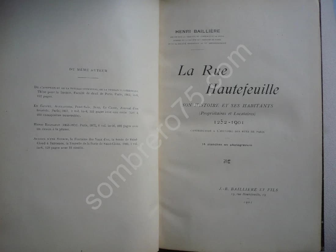 La Rue Hautefeuille - son Histoire et ses Habitants (1252-1901) - Image 2