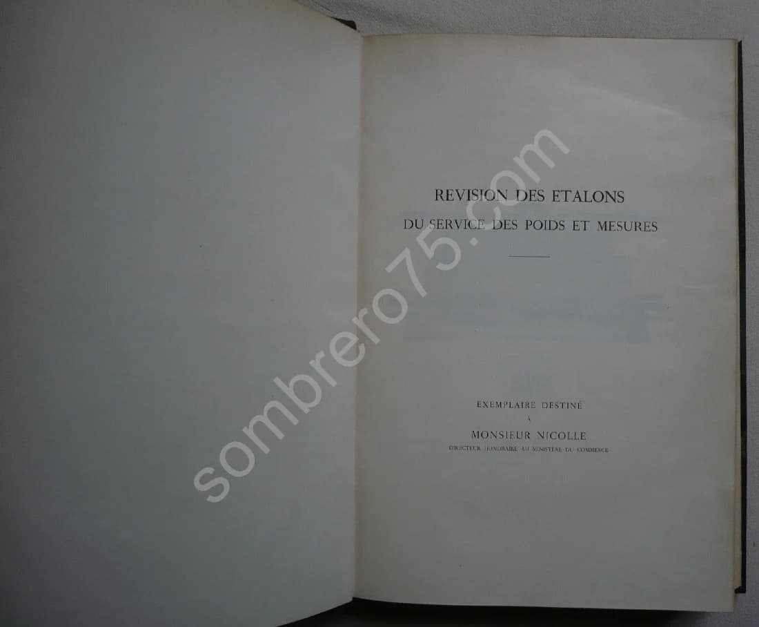 Service des Poids et Mesures : La Révision des Etalons des Bureaux de Vérification en 1930-1945 - Image 3