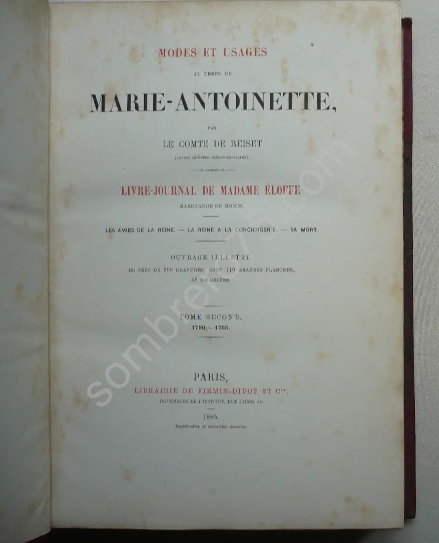 Modes et Usages du Temps de Marie Antoinette. 2 vol. Le. 1885 - Image 3