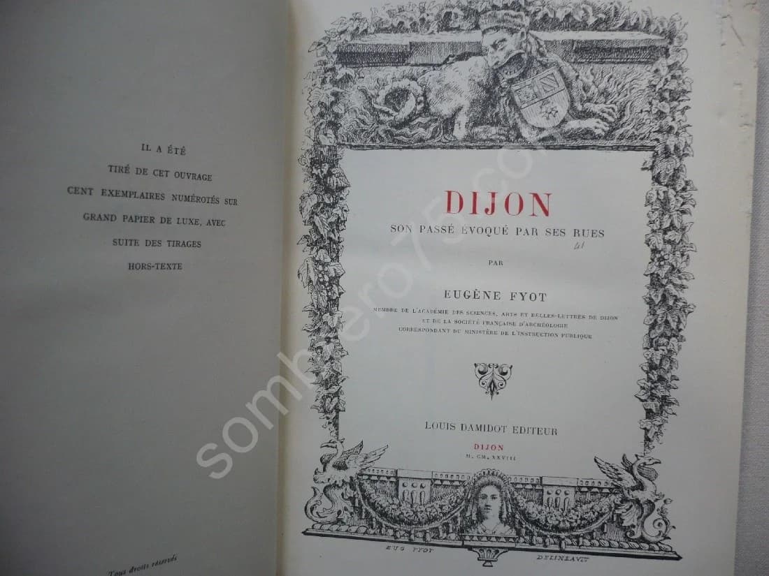 Dijon - son passé évoqué par ses Rues.. 1928 - Image 4