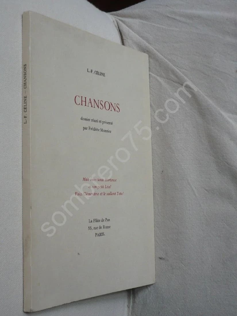 Chansons. Dossier réuni et présent par Fr. MONNIER. L.F. Céline - Image 2