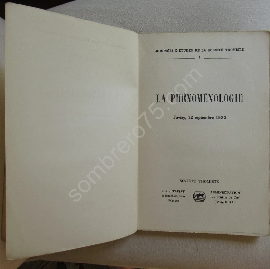 La Phénoménologie - Journées d'études de la. 1932 - Image 2