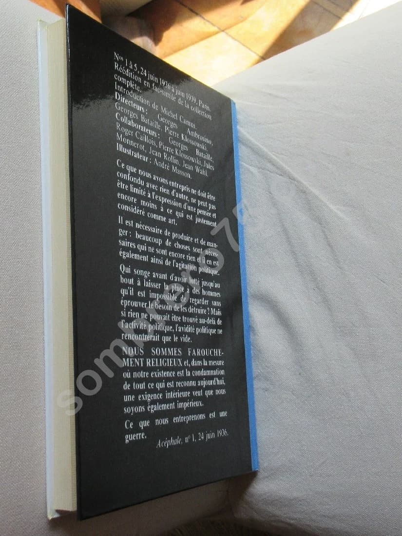 Acephale - N° 1 à 5, du 24 juin 1936 à juin 1939. J. M. PLACE - Image 3