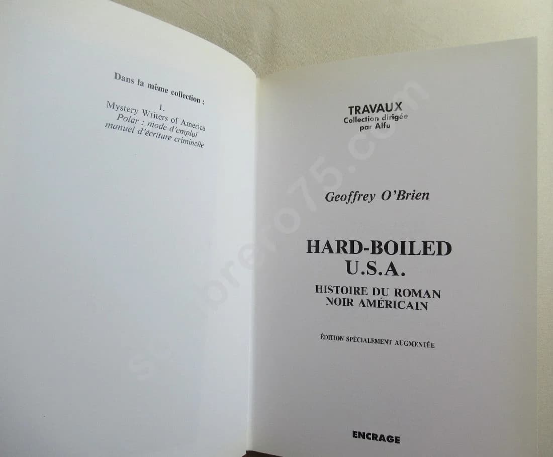Hard Boiled U.S.A. Histoire du roman noir américain. G O'BRIEN - Image 3