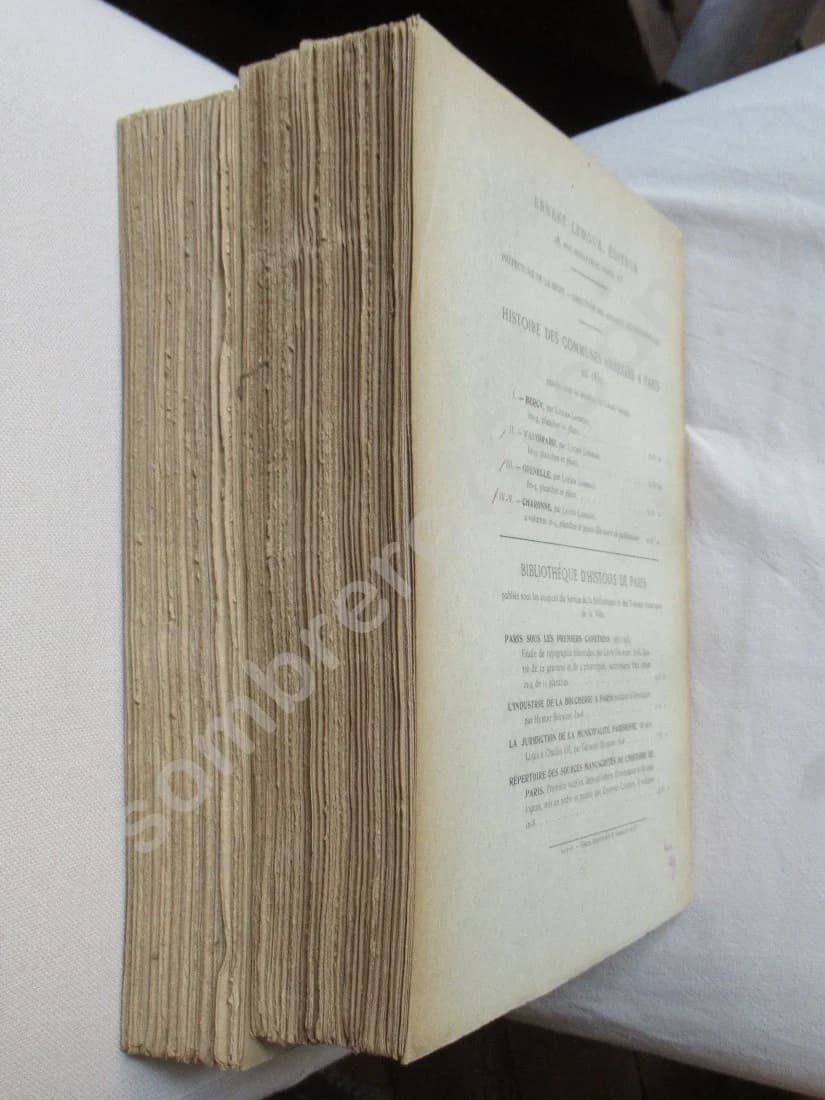 Histoire des Communes de Paris annexées en 1859. Charonne. L Lambeau. 2 vol - Image 6