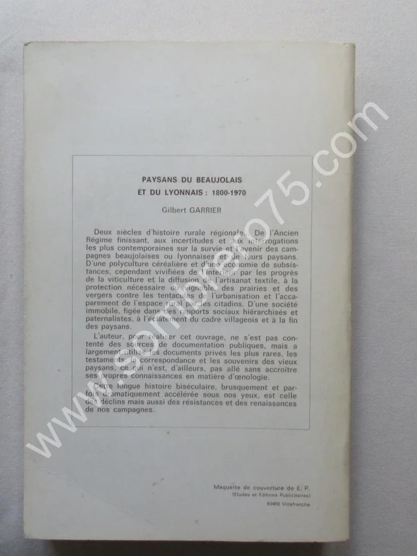 Paysans du Beaujolais et du Lyonnais, 1800-1970. 2 vol - Image 10