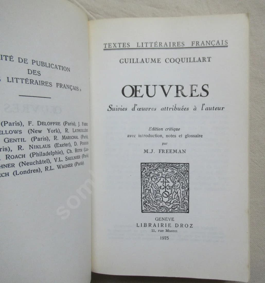 Guillaume COQUILLART - Oeuvres. M J FREEMAN - Image 3