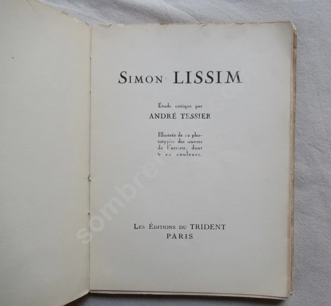 Simon Lissim - Etude critique par. 1928 - Image 3