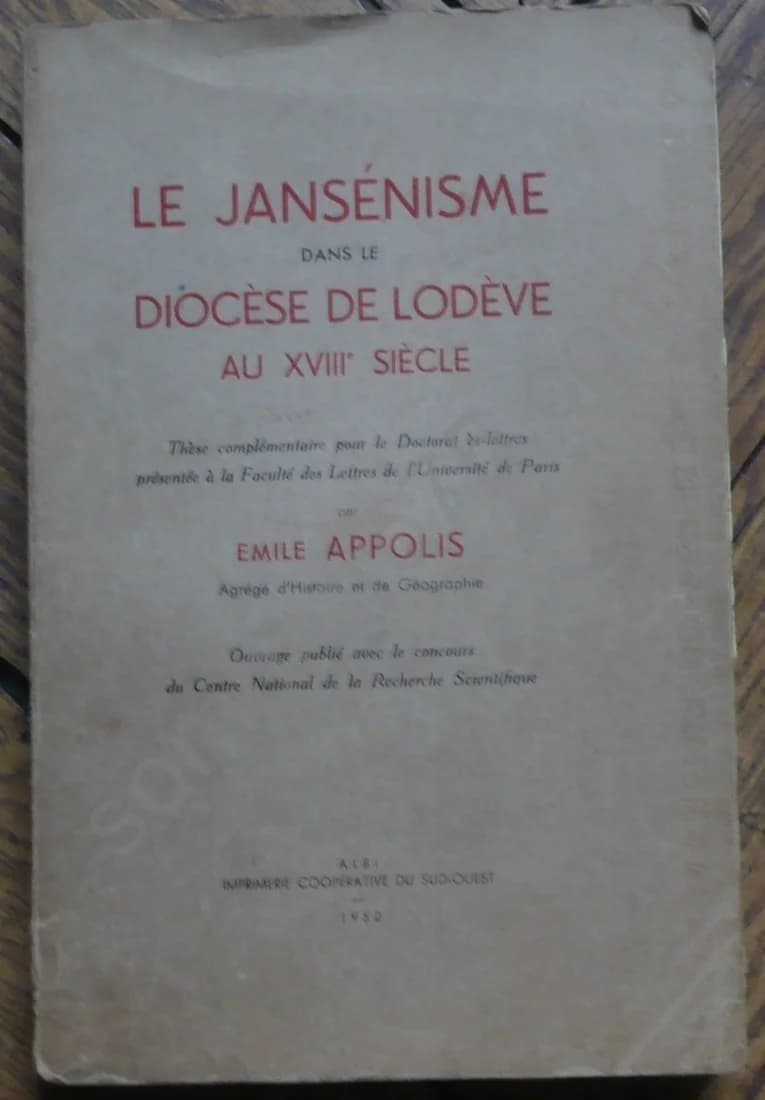 Le jansenisme dans le diocèse de Lodeve au 18° siècle