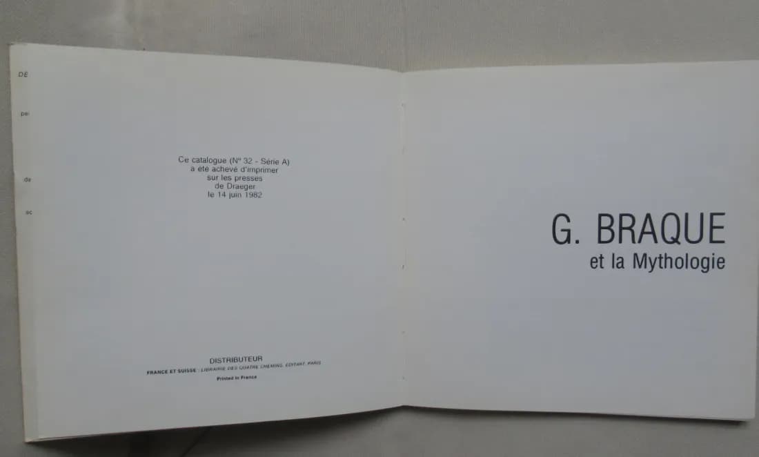 G BRAQUE et La Mythologie. Galerie Leiris - Image 2