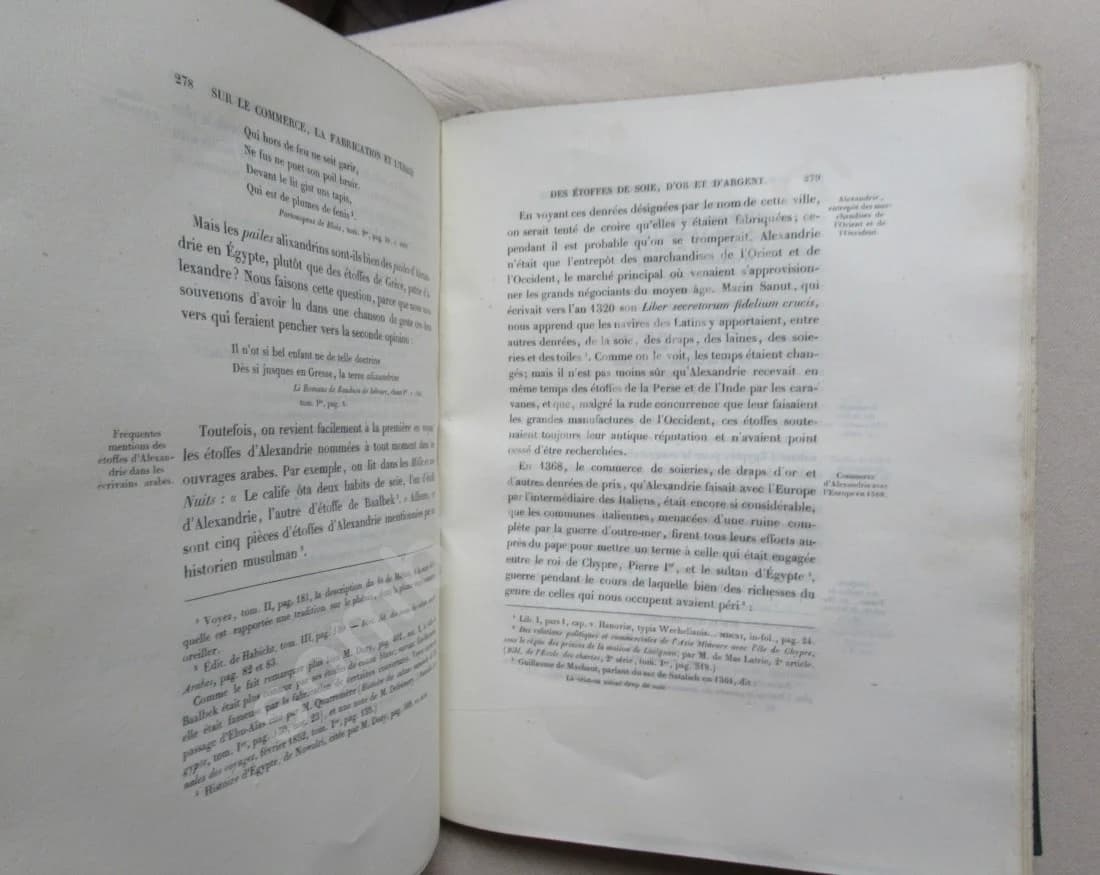 Recherches sur le commerce, la fabrication et l'usage des étoffes de soie, or et argent. 2 Vol. Fr MICHEL - Image 7
