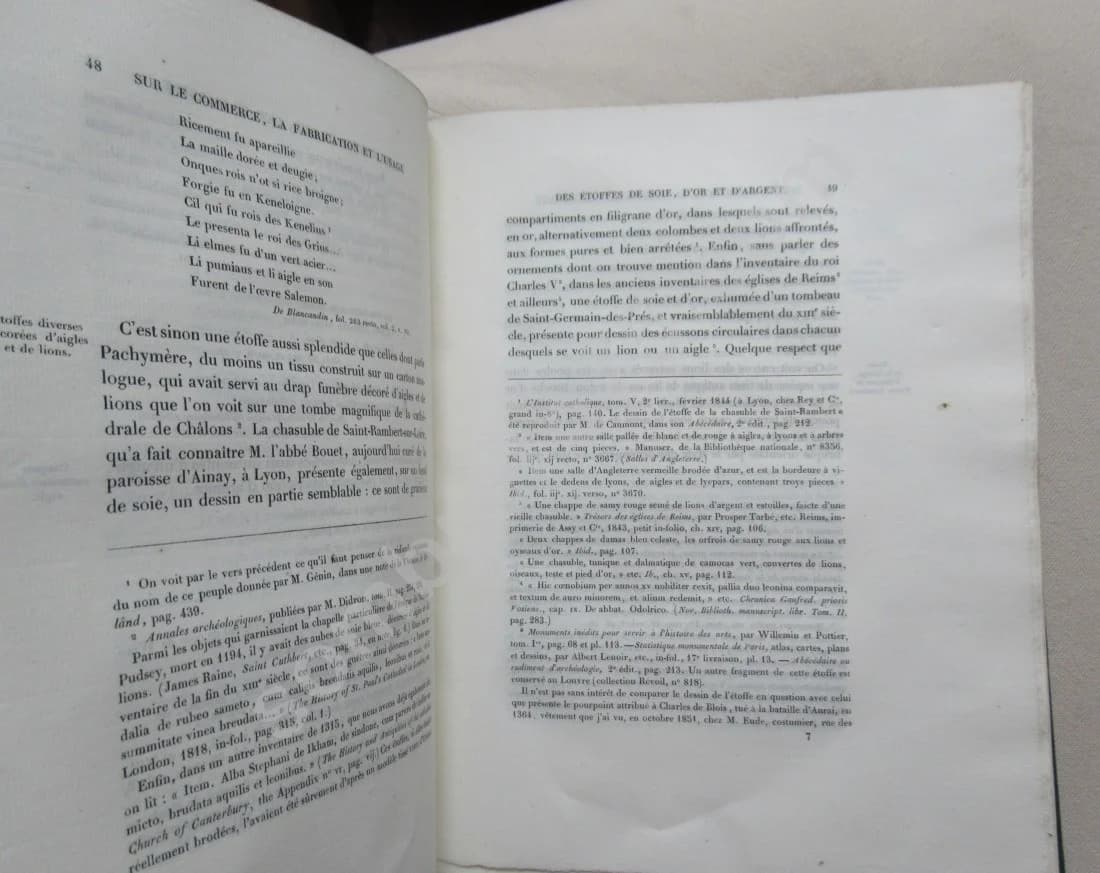 Recherches sur le commerce, la fabrication et l'usage des étoffes de soie, or et argent. 2 Vol. Fr MICHEL - Image 8