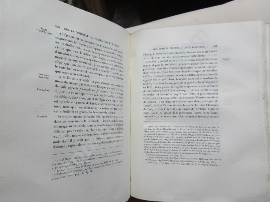Recherches sur le commerce, la fabrication et l'usage des étoffes de soie, or et argent. 2 Vol. Fr MICHEL - Image 9
