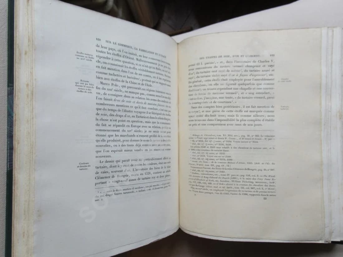 Recherches sur le commerce, la fabrication et l'usage des étoffes de soie, or et argent. 2 Vol. Fr MICHEL - Image 10