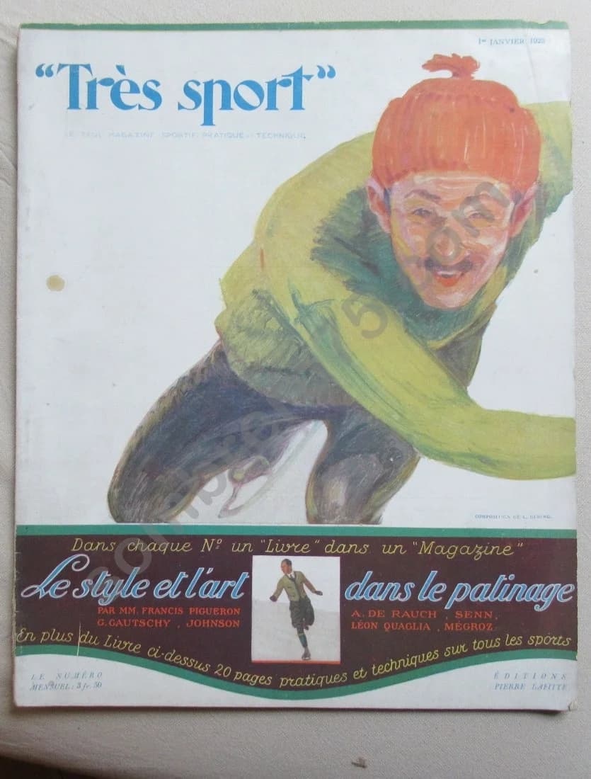 Très Sport du 1 janvier 1923 - Le Patinage par F. PIGUERON
