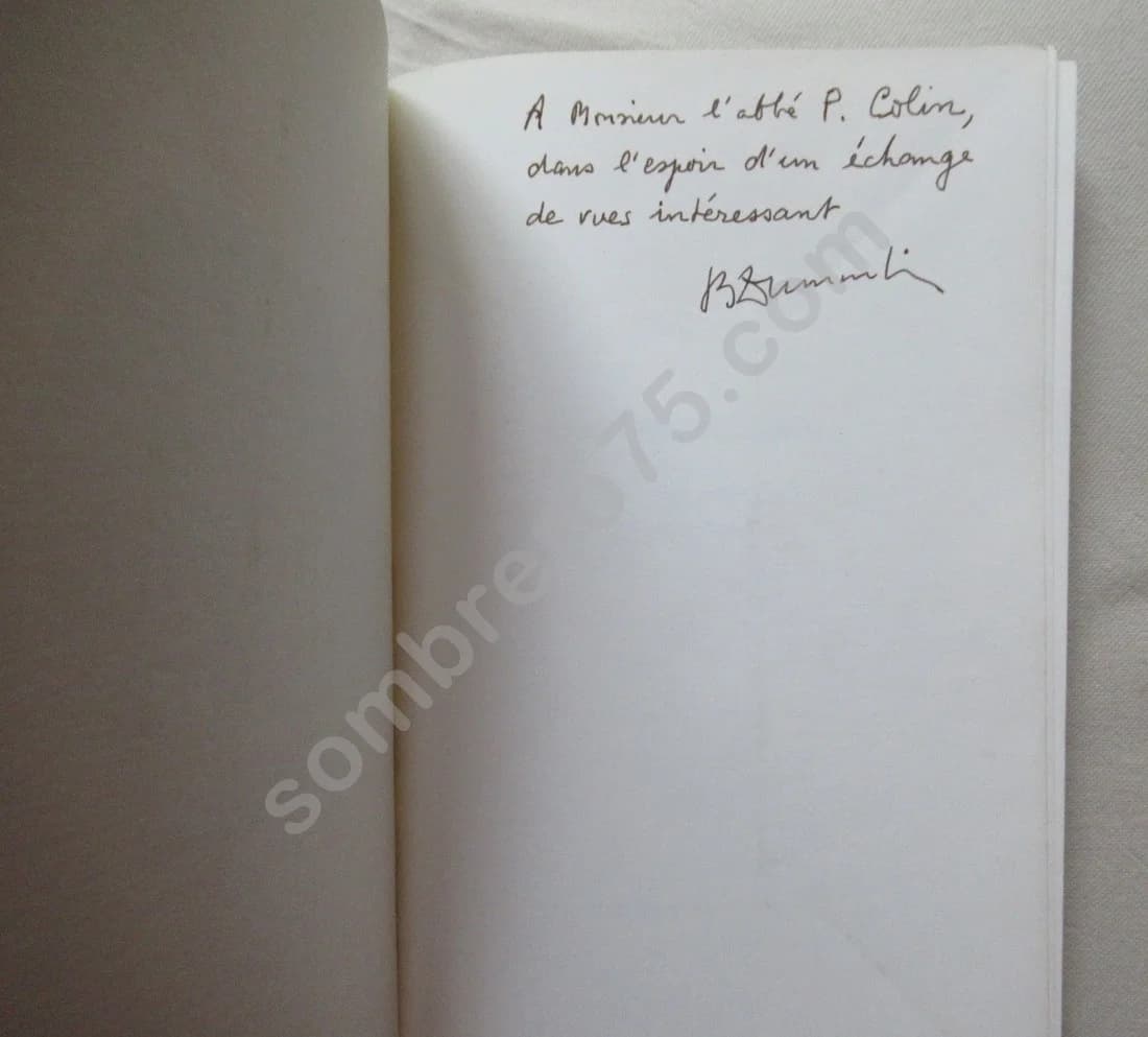 Analyse Génétique de la Métaphysique d'Aristote. B. DUMOULIN. Envoi - Image 4