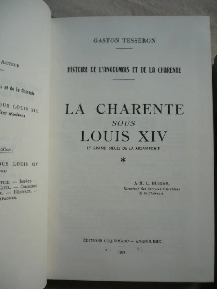 La Charente sous Louis XIV. Histoire de l'Angoumois et de la Charente. Le Grand Siècle de la Monarchie - Image 3