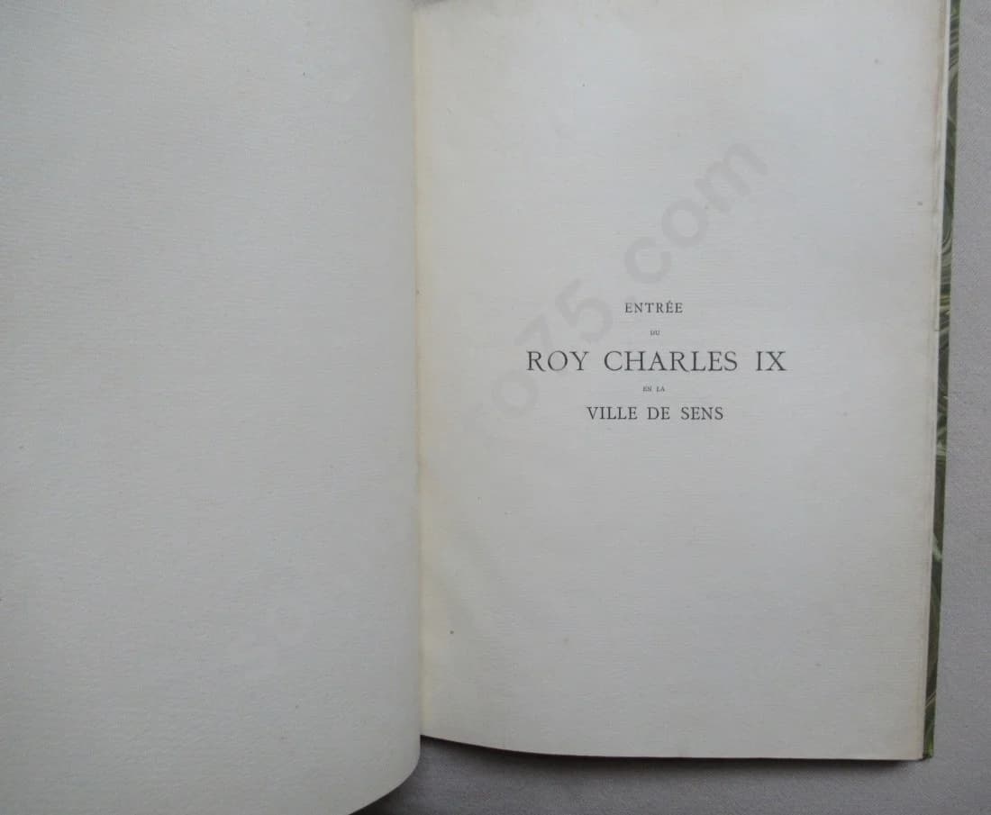 Entrée du Roy Charles IX en la Ville de Sens le 15 Mars 1563. 1882 - Image 2