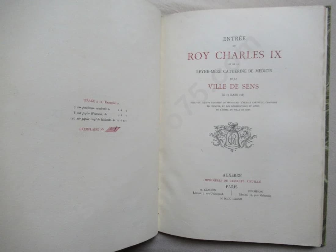 Entrée du Roy Charles IX en la Ville de Sens le 15 Mars 1563. 1882 - Image 3