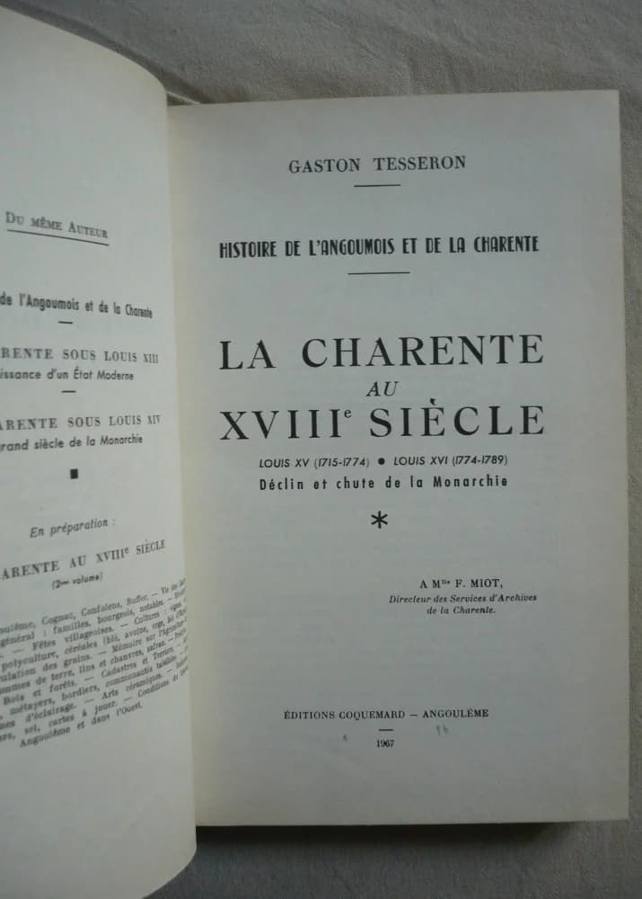 La Charente au XIIIe Siècle. Histoire de l'Angoumois et de la Charente. Déclin et Chute de la Monarchie - Image 3