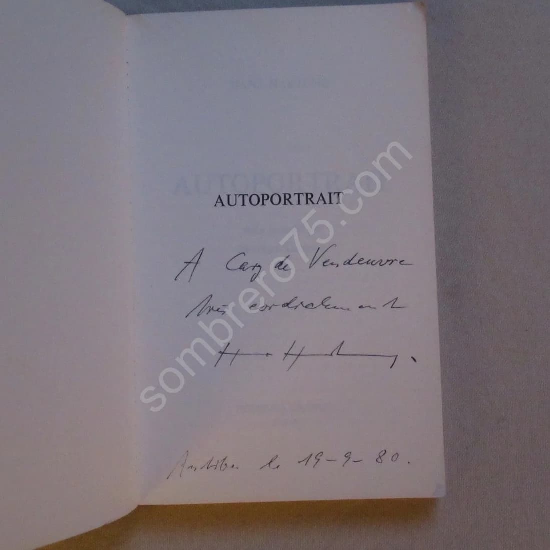 Hans Hartung - Autoportrait - ENVOI daté et signé - Image 3