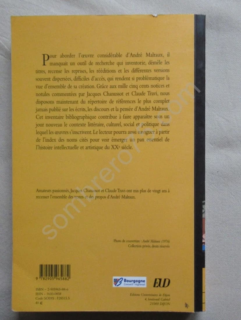 Dits et Ecrits d'André MALRAUX. J CHANUSSOT. Envoi - Image 5