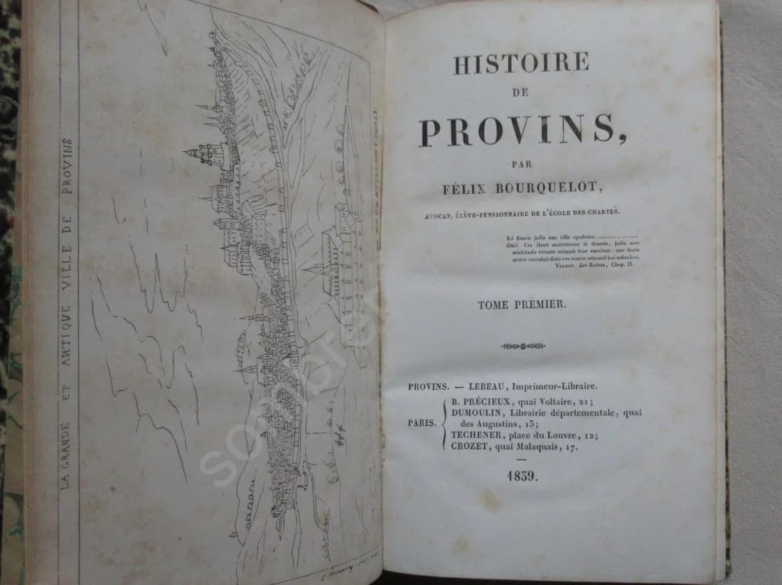 Histoire de Provins - 1839. 2 volumes - Image 2