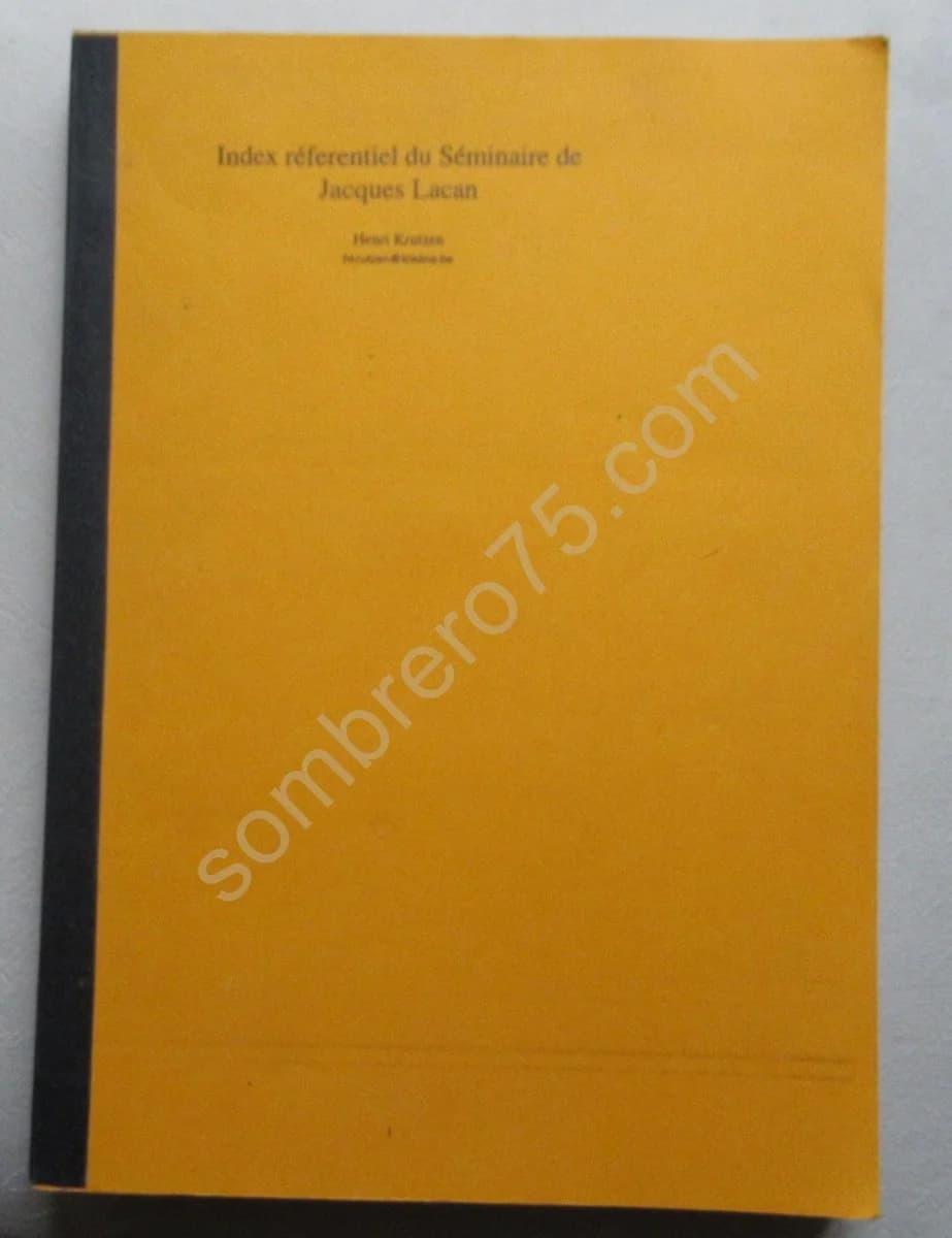 Index Référentiel du Séminaire de Jacques LACAN