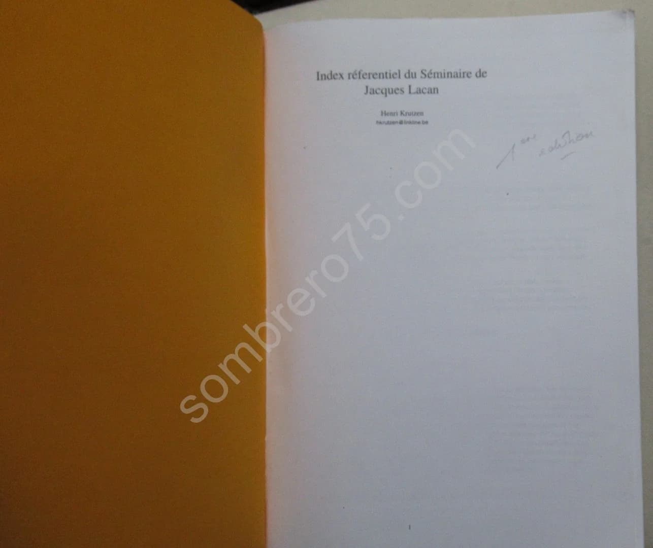 Index Référentiel du Séminaire de Jacques LACAN - Image 3