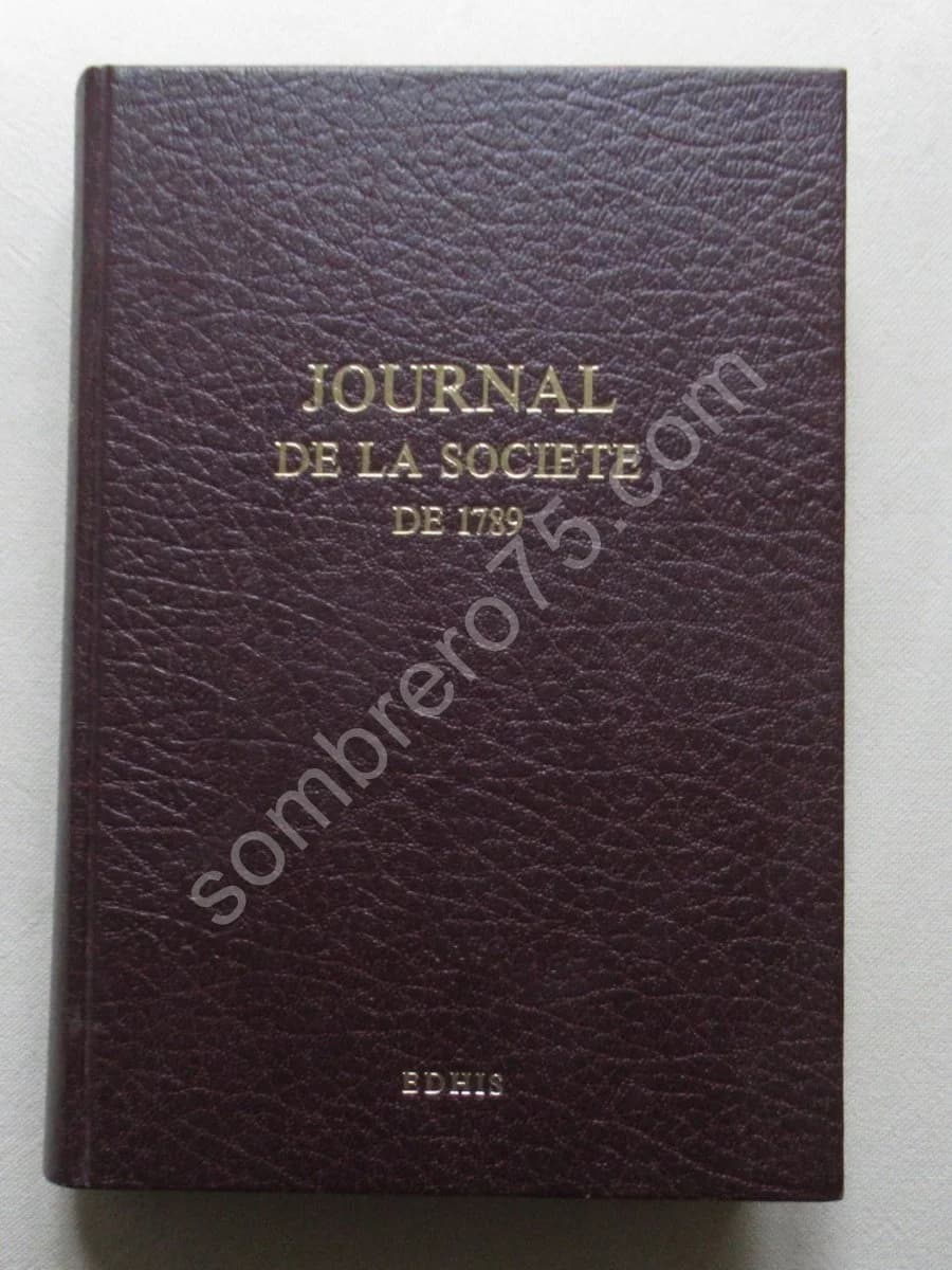 Journal de la Société de 1789. EDHIS