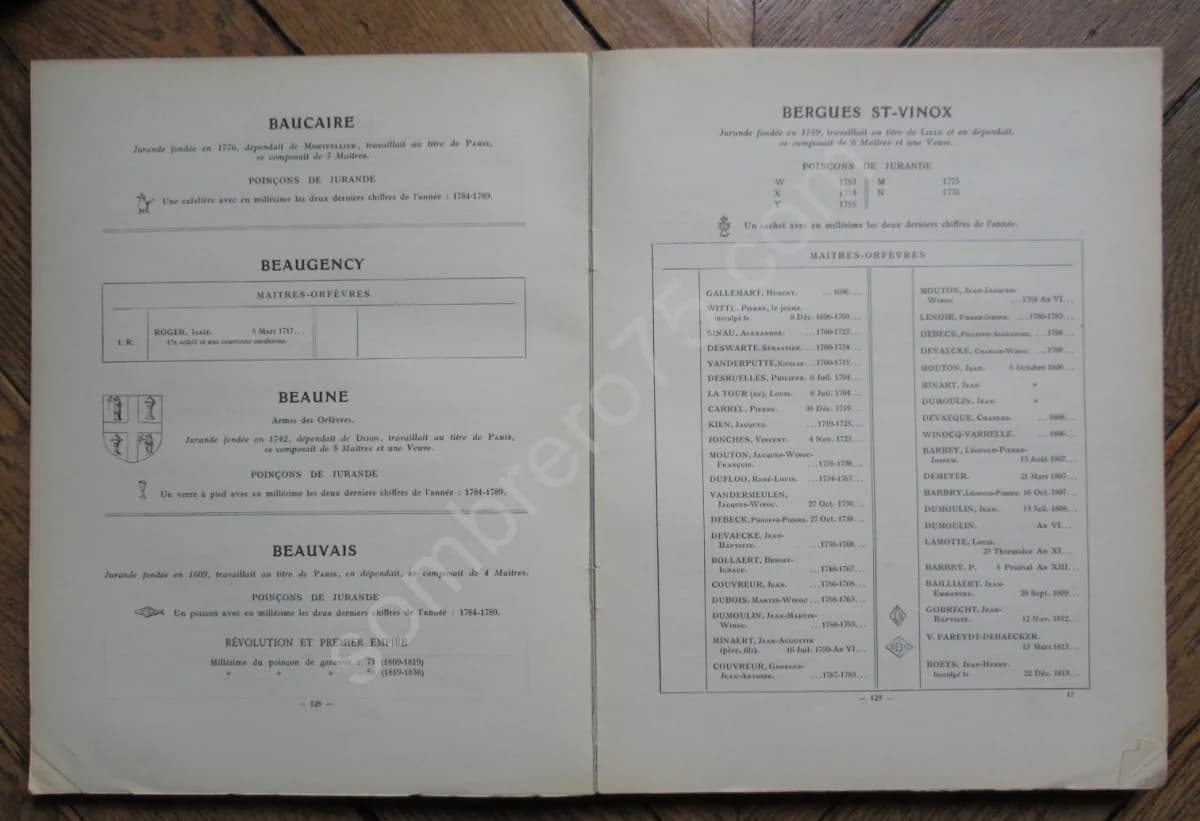 Les Anciens Orfèvres Français et leurs poinçons. 1925 - Image 4