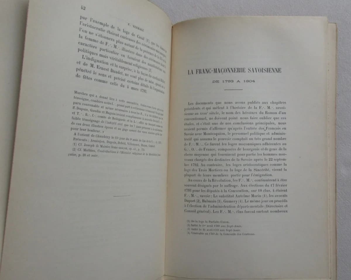 La Franc Maçonnerie Savoisienne à l'époque Révolutionnaire. 1912 - Image 4