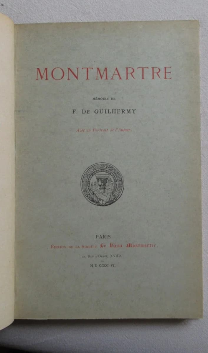 Montmartre. Mémoire de F de Guilhermy. 1906 - Image 2