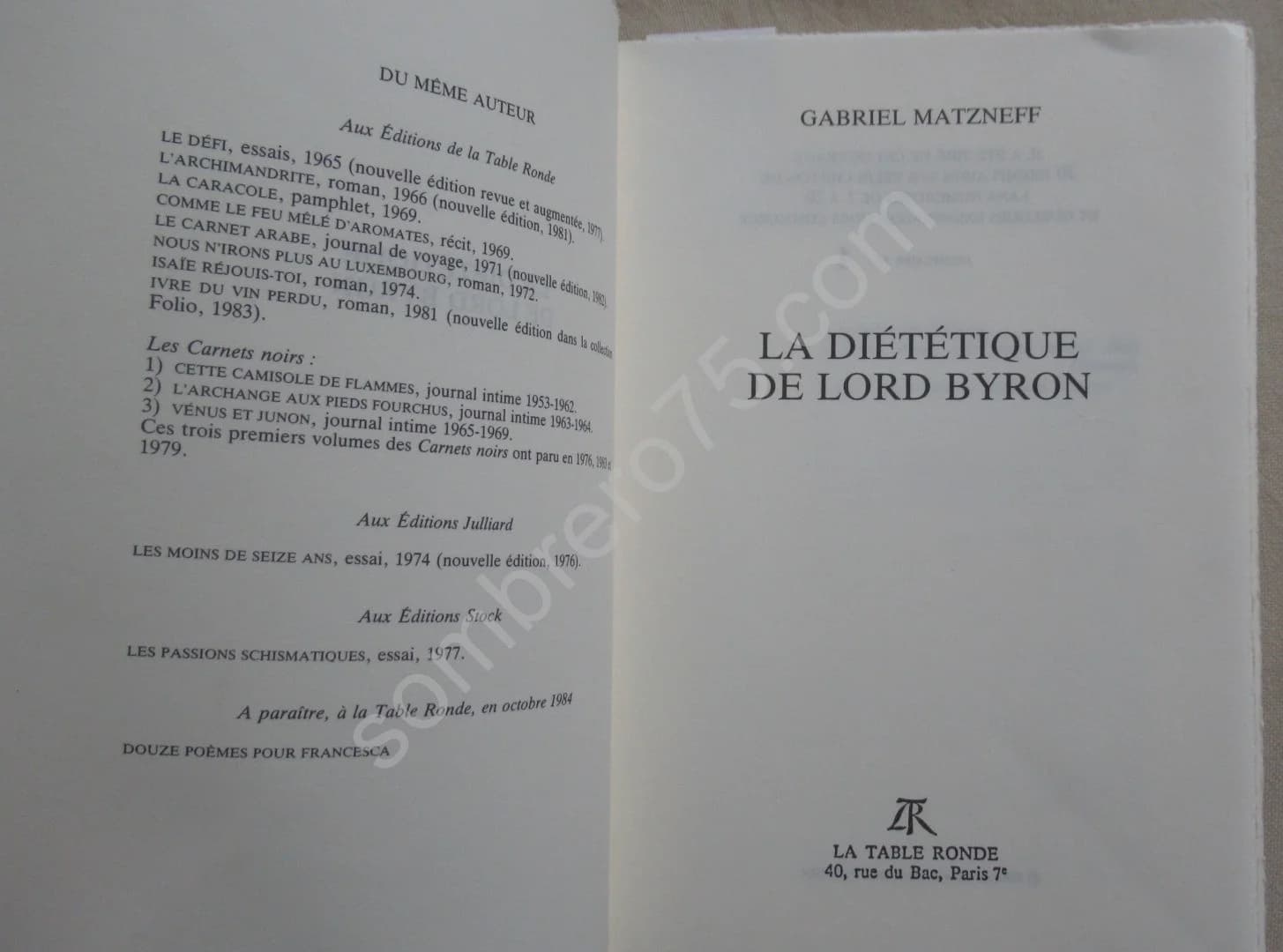 - La diététique de Lord Byron. Edition Originale - Image 3