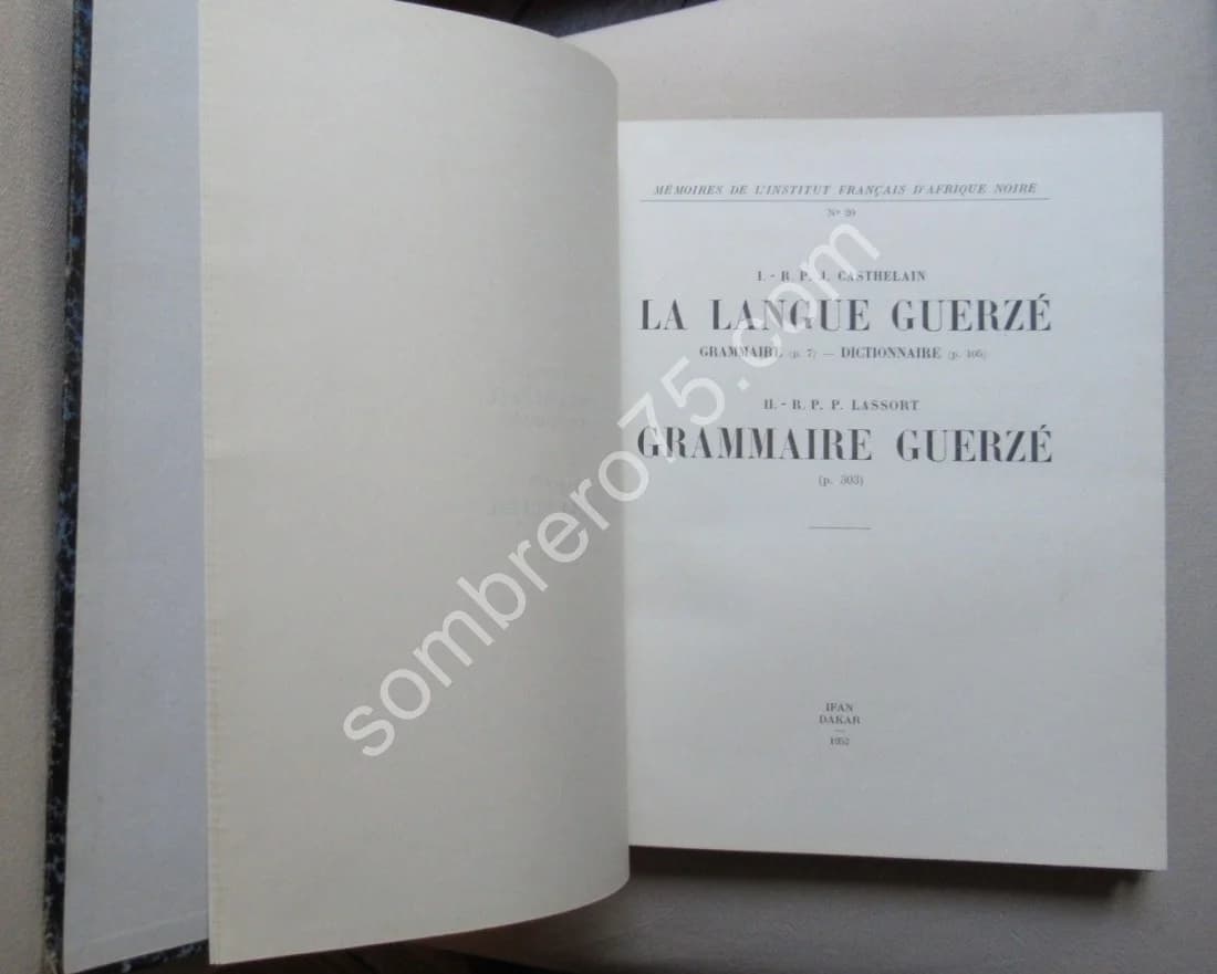 La Langue Guerzé J CASTHELAIN - Grammaire Guerzé P LASSORT - Image 2