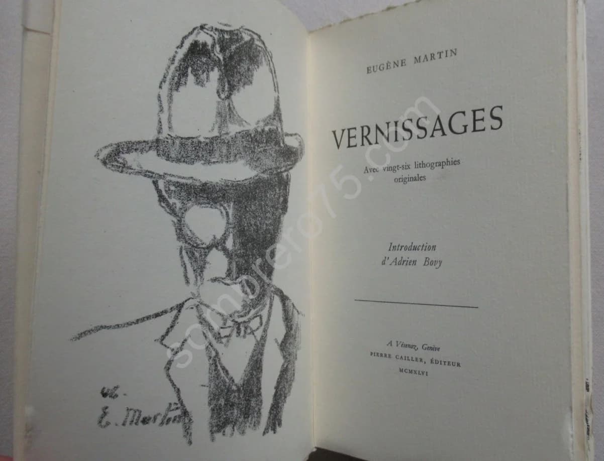 Vernissages avec suite - 26 lithographies originales. Eugène MARTIN - Image 3
