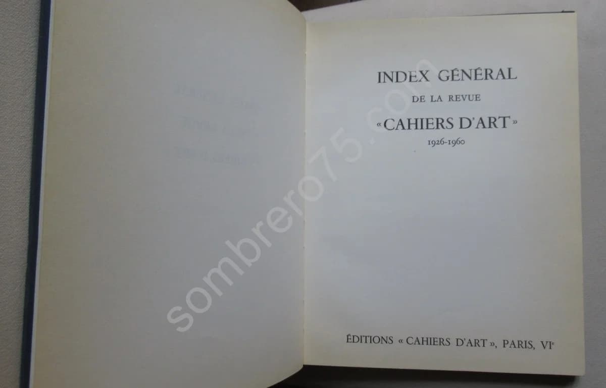 Index Général de la Revue " " 1926-1960 - Image 3