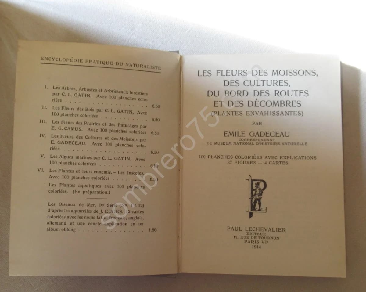 Les Fleurs des Moissons et des Cultures. Vol IV. Emile Gadeceau - Image 3