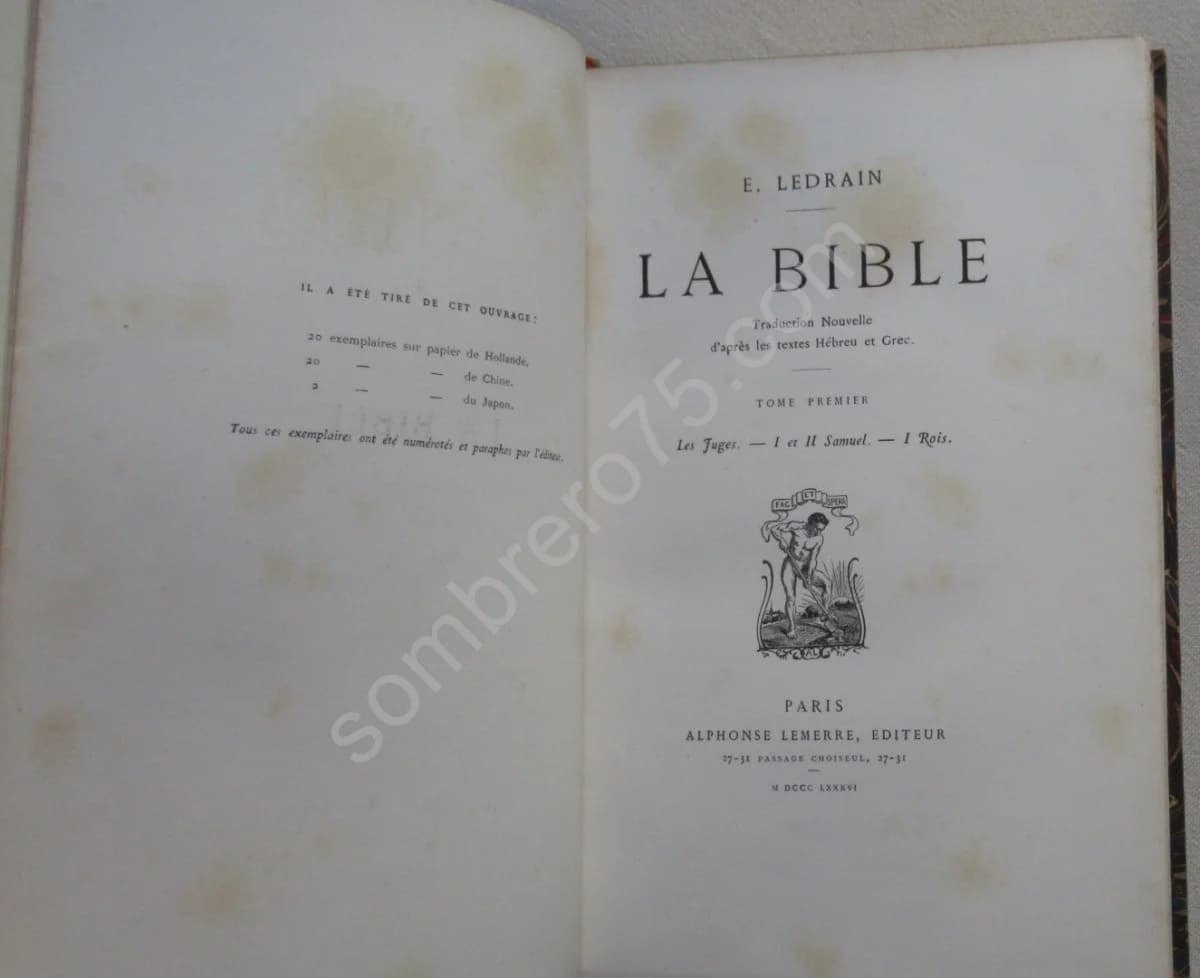 La Bible -. 1886. Complet en 10 volumes - Image 3