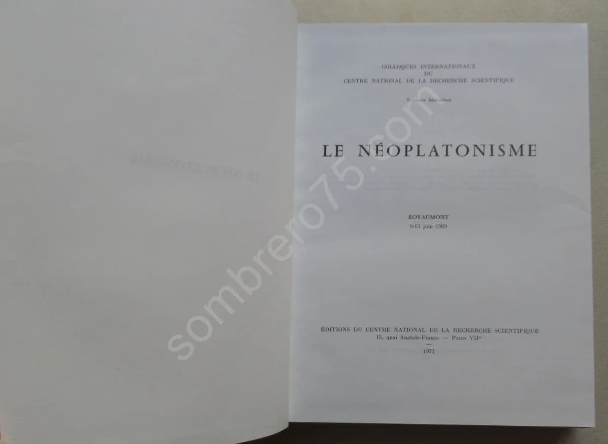 Le Néoplatonisme - Royaumont 9-13 juin 1969 - Image 3