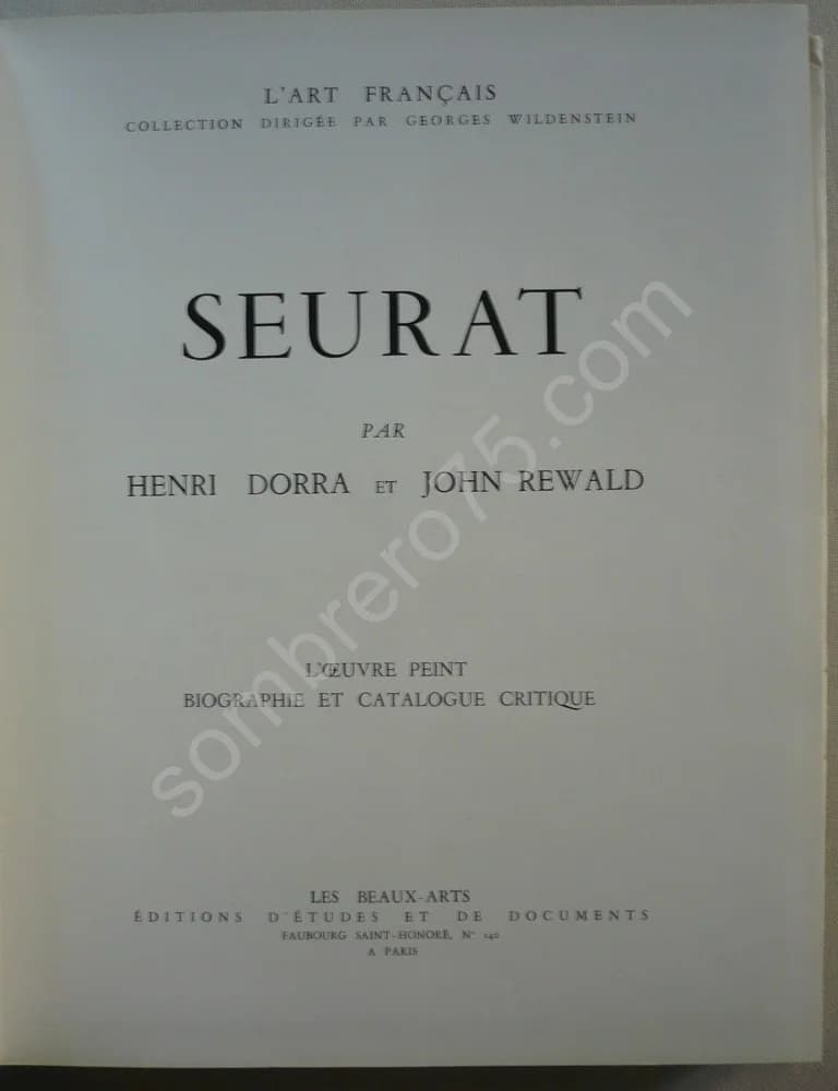 Seurat - L'Oeuvre Peint, Biographie et Catalogue Critique. et Johhn Rewald - Image 3