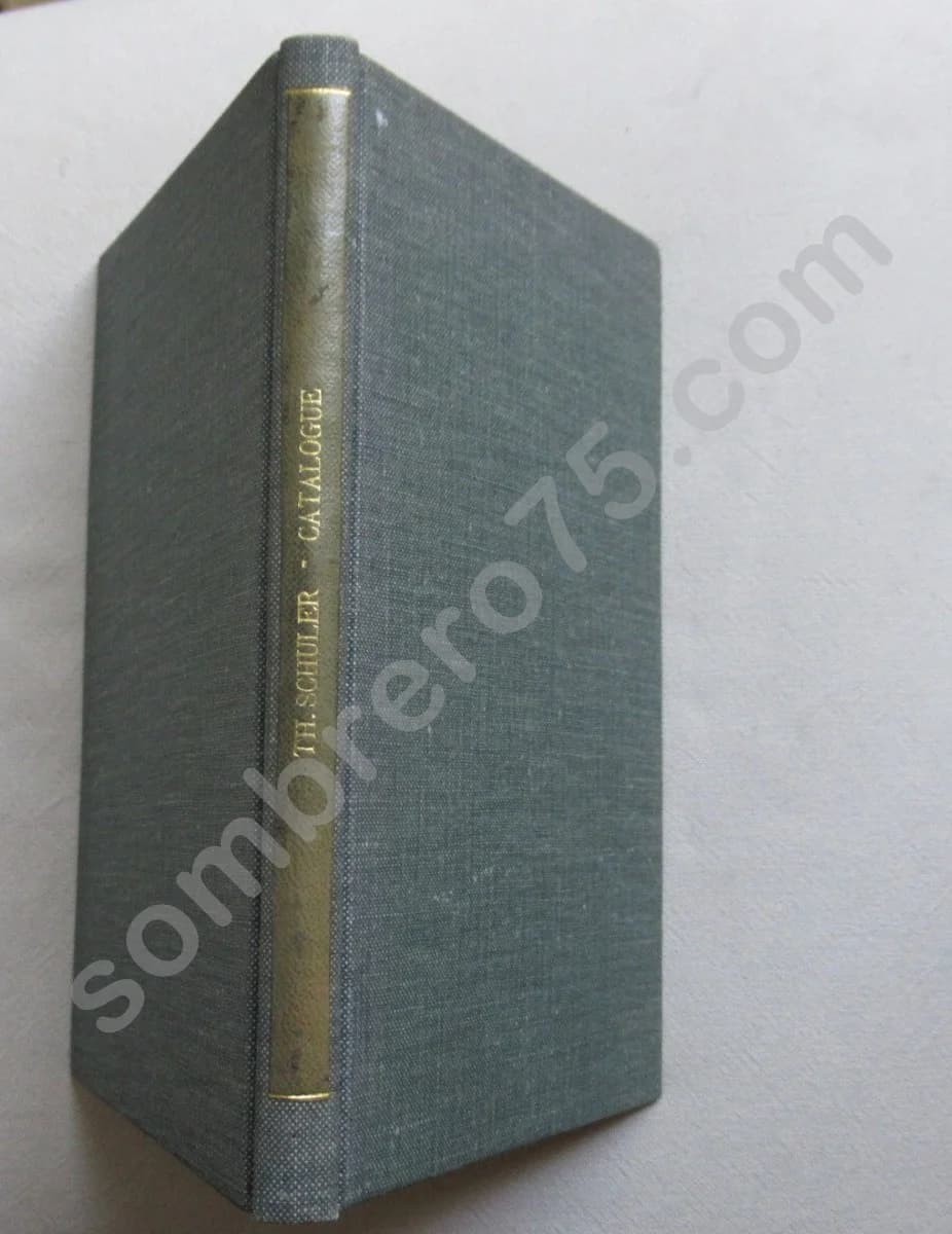 Catalogue des Dessins, Esquisses, Croquis.....Théophile SCHULER 1895