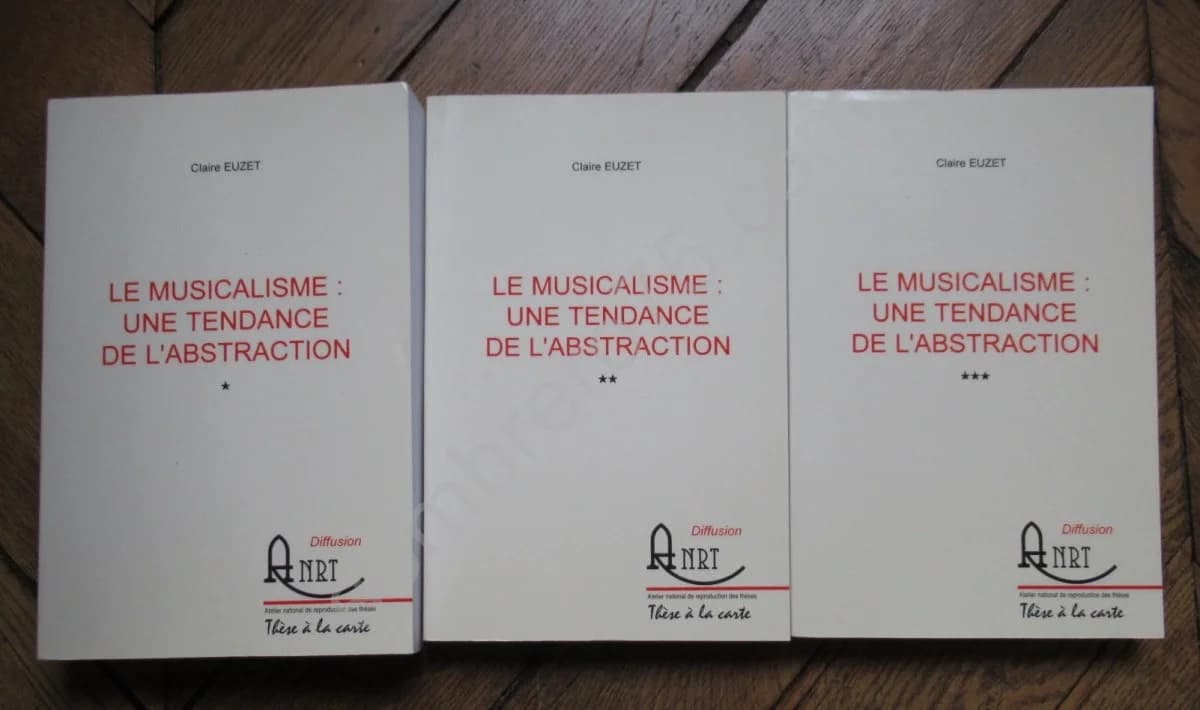 Le Musicalisme: une tendance de l'abstraction. 3 vol