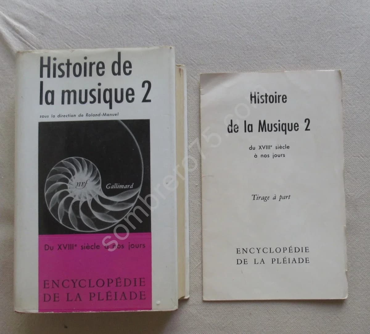 Histoire de la Musique. Tome 1 et 2. Pléiade - Image 2