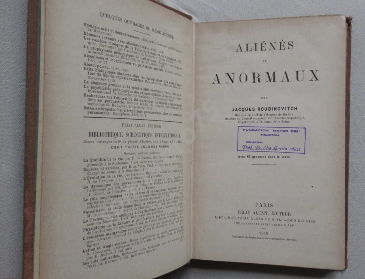 Aliénés et Anormaux. J ROUBINOVITCH - Image 3