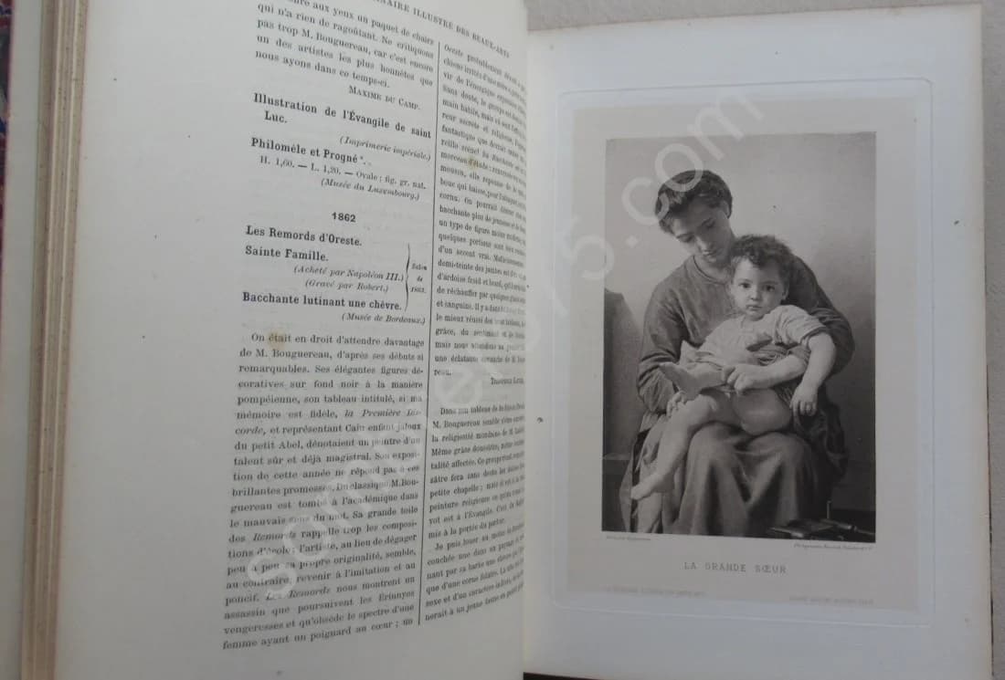 Dictionnaire Illustré des Beaux Arts - Artistes Modernes. W BOUGUEREAU. BERCHERE et TASSAERT. 1885 - Image 6