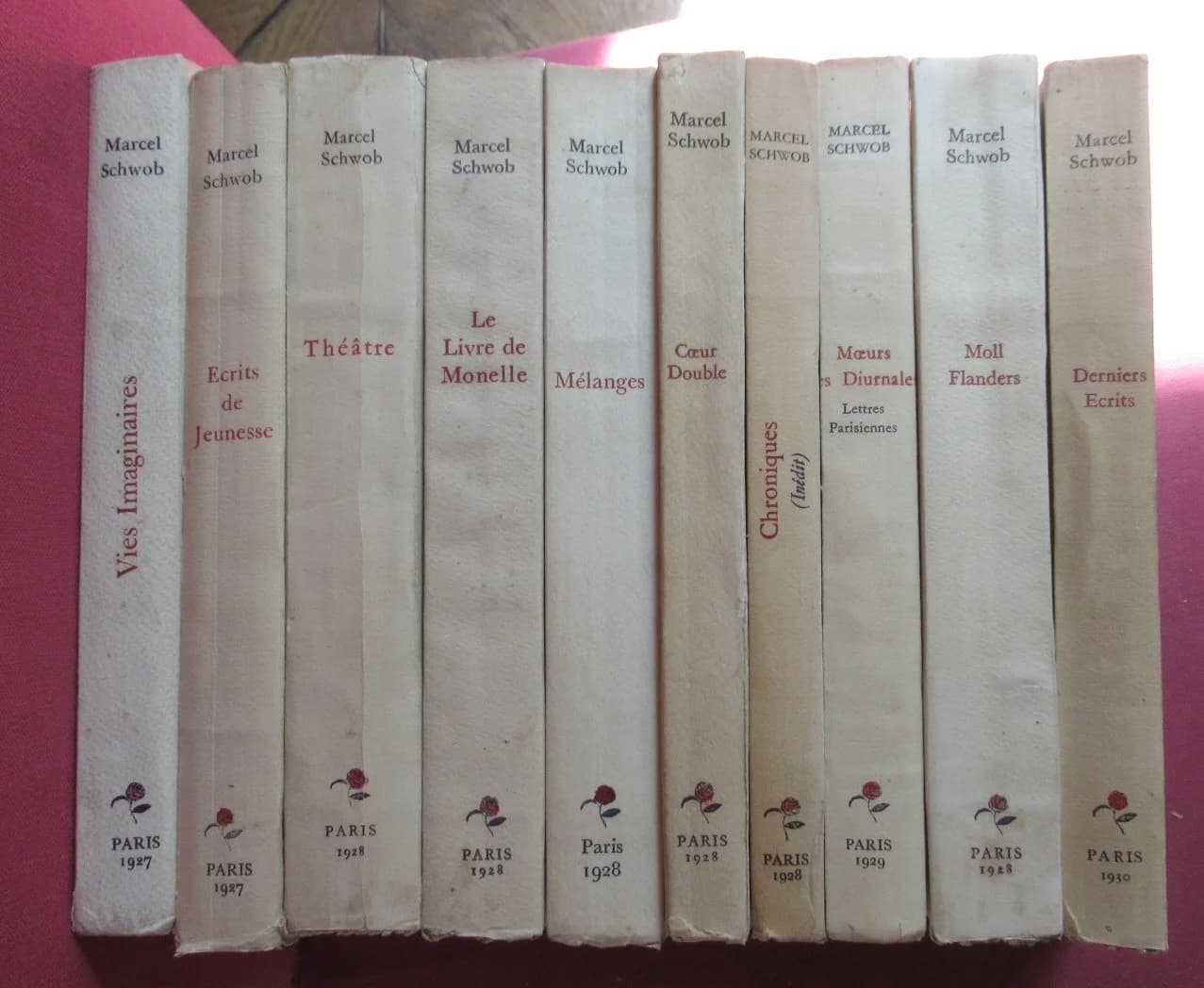 Les oeuvres Complètes de Marcel Schwob. 10 volumes. Bernouard