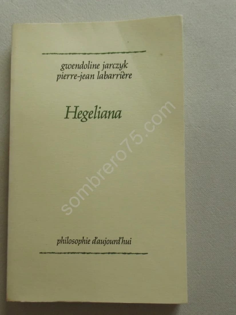 Hegeliana.  Envoi